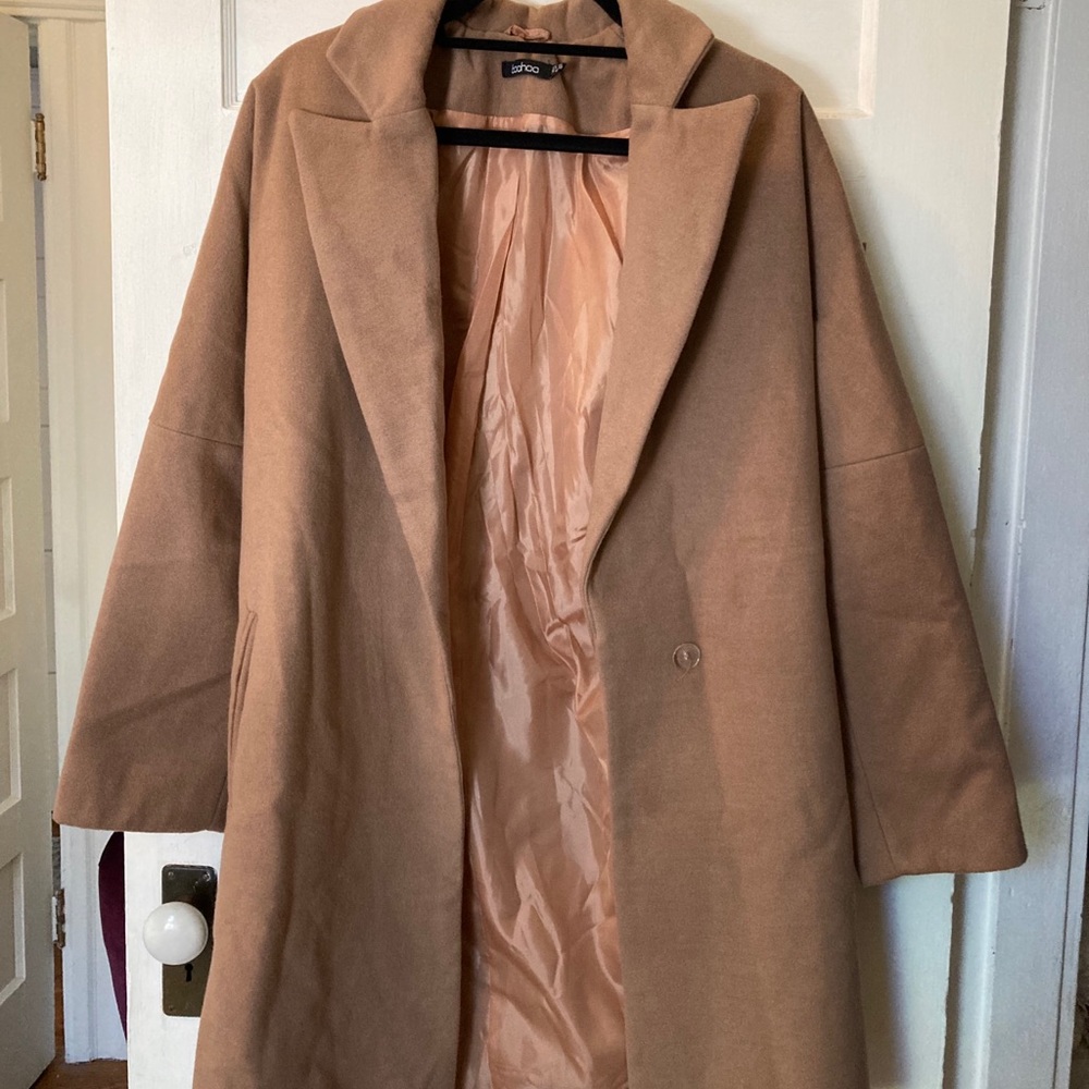 Oversized long dad coat